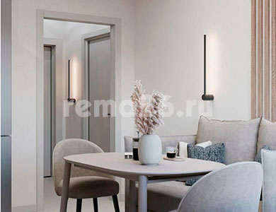 Дизайнерский ремонт 1 комнатной квартиры для молодой девушки в ЖК Квартет