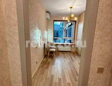 Дизайнерский ремонт 1 комнатной квартиры для молодой девушки в ЖК Квартет