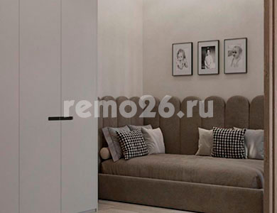 Дизайнерский ремонт 1 комнатной квартиры для молодой девушки в ЖК Квартет