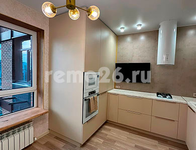 Дизайнерский ремонт 1 комнатной квартиры для молодой девушки в ЖК Квартет