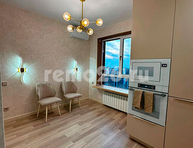 Дизайнерский ремонт 1 комнатной квартиры для молодой девушки в ЖК Квартет