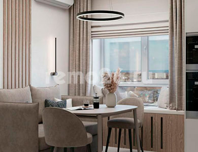 Дизайнерский ремонт 1 комнатной квартиры для молодой девушки в ЖК Квартет